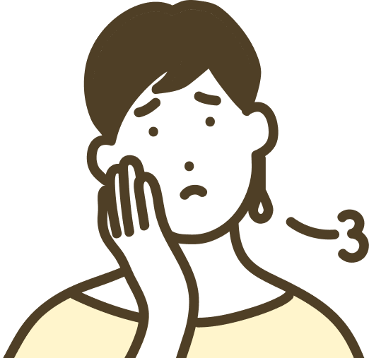 悩む女性のイラスト